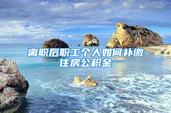 离职后职工个人如何补缴住房公积金