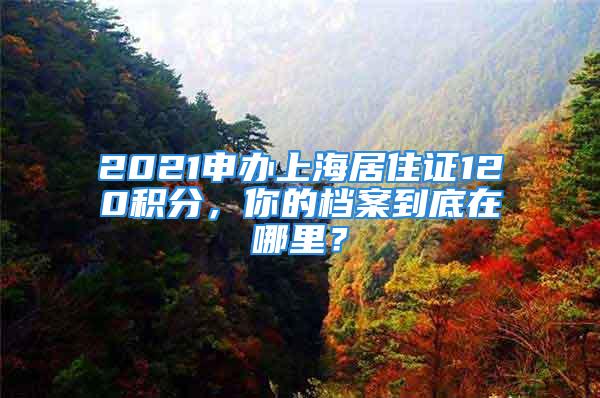 2021申办上海居住证120积分，你的档案到底在哪里？