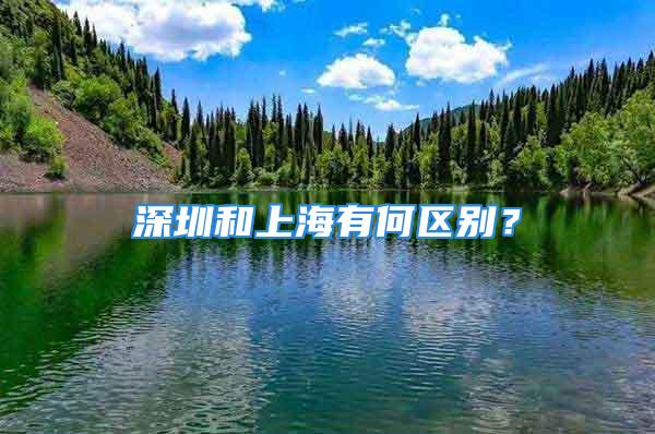 深圳和上海有何区别？