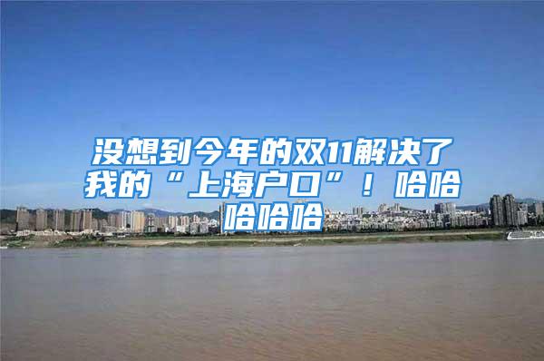 没想到今年的双11解决了我的“上海户口”！哈哈哈哈哈