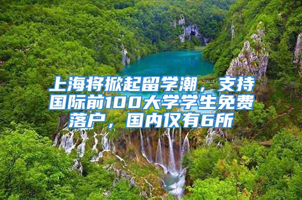 上海将掀起留学潮，支持国际前100大学学生免费落户，国内仅有6所