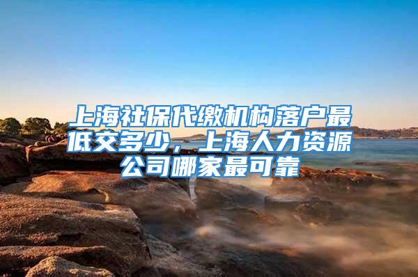 上海社保代缴机构落户最低交多少，上海人力资源公司哪家最可靠