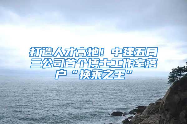 打造人才高地！中建五局三公司首个博士工作室落户“换乘之王”