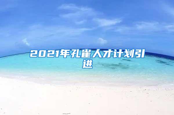 2021年孔雀人才计划引进