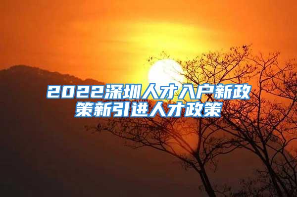 2022深圳人才入户新政策新引进人才政策