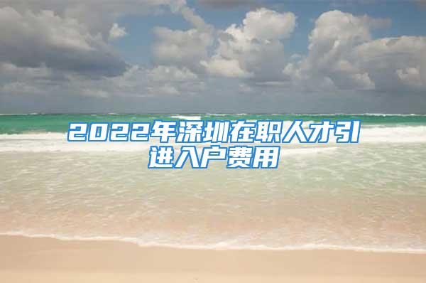 2022年深圳在职人才引进入户费用