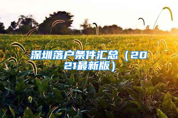 深圳落户条件汇总（2021最新版）