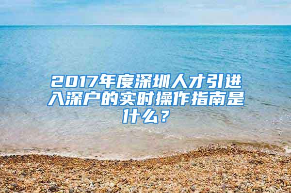 2017年度深圳人才引进入深户的实时操作指南是什么？