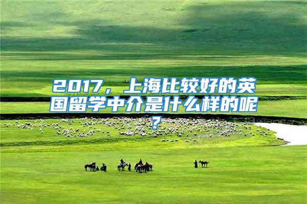 2017，上海比较好的英国留学中介是什么样的呢？