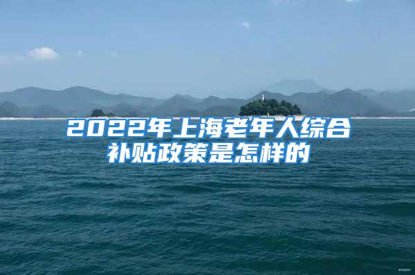 2022年上海老年人综合补贴政策是怎样的