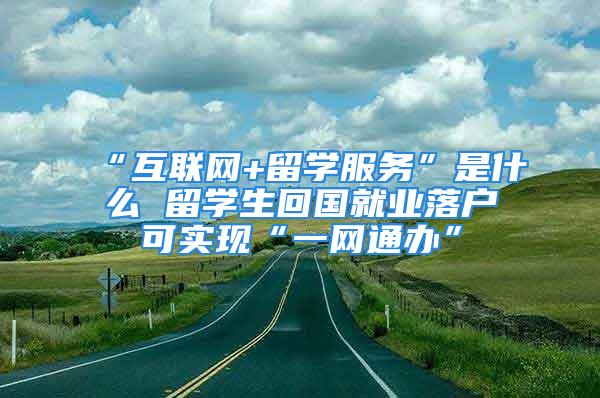 “互联网+留学服务”是什么 留学生回国就业落户可实现“一网通办”