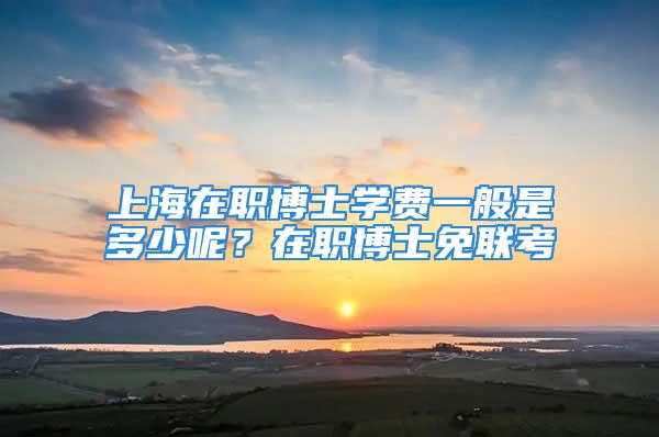 上海在职博士学费一般是多少呢？在职博士免联考