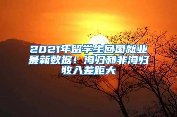 2021年留学生回国就业最新数据！海归和非海归收入差距大