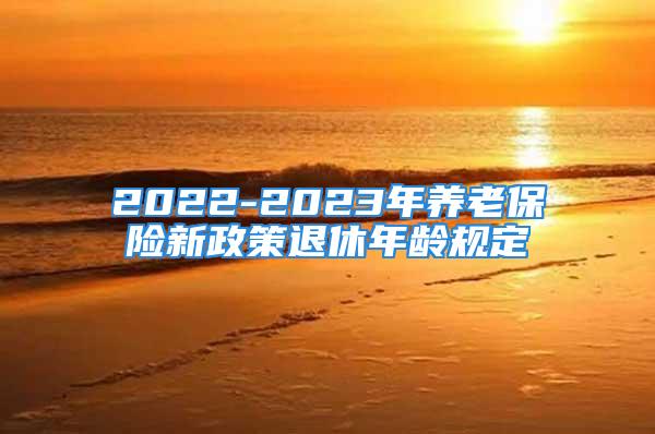 2022-2023年养老保险新政策退休年龄规定