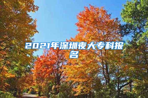 2021年深圳夜大专科报名