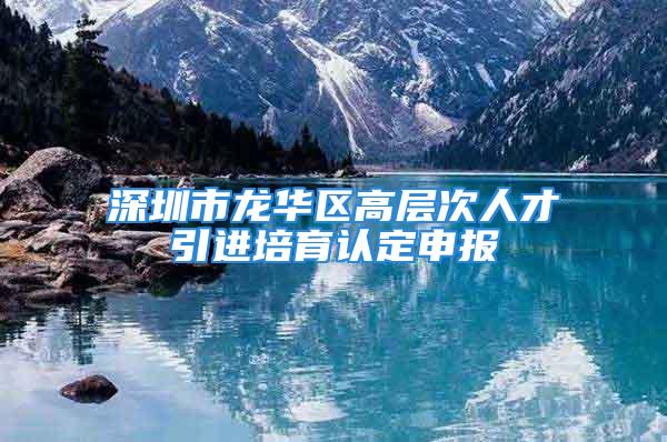 深圳市龙华区高层次人才引进培育认定申报