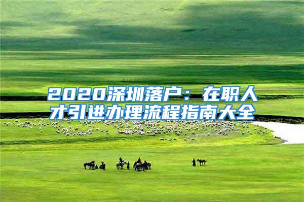 2020深圳落户：在职人才引进办理流程指南大全