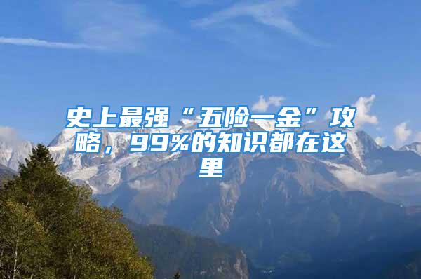 史上最强“五险一金”攻略，99%的知识都在这里