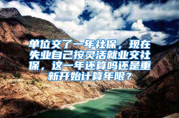 单位交了一年社保，现在失业自己按灵活就业交社保，这一年还算吗还是重新开始计算年限？