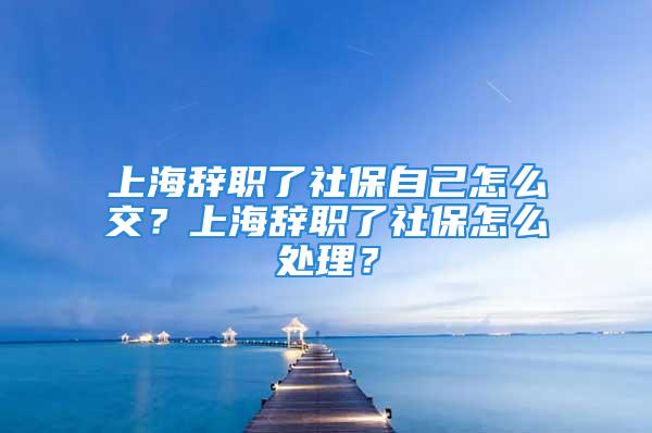 上海辞职了社保自己怎么交？上海辞职了社保怎么处理？