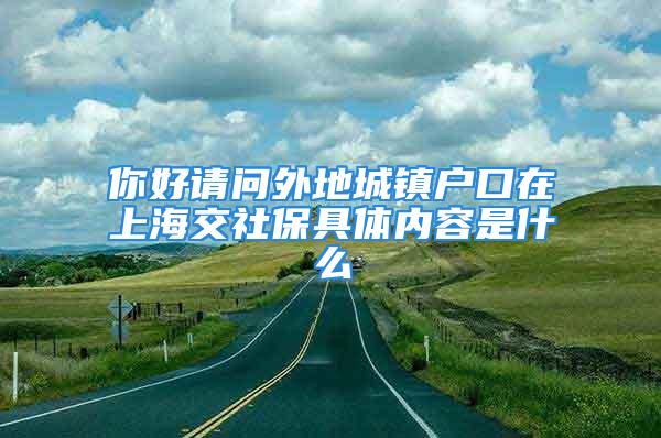 你好请问外地城镇户口在上海交社保具体内容是什么