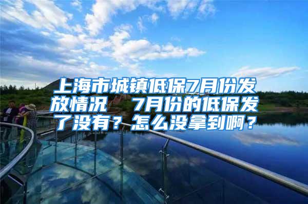 上海市城镇低保7月份发放情况  7月份的低保发了没有？怎么没拿到啊？