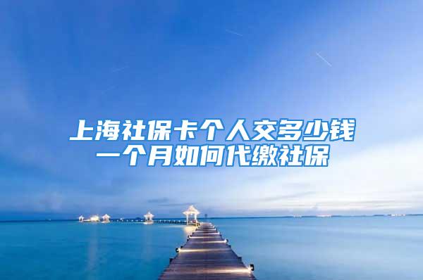 上海社保卡个人交多少钱一个月如何代缴社保