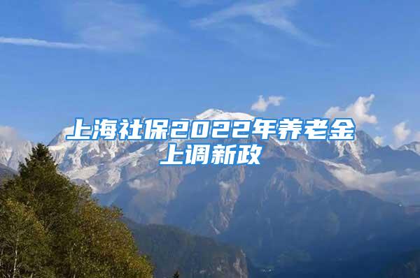 上海社保2022年养老金上调新政