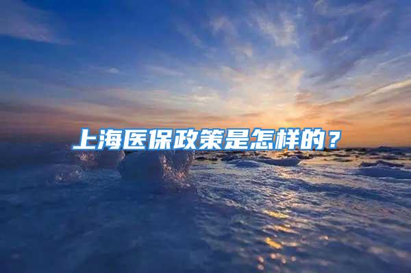 上海医保政策是怎样的？