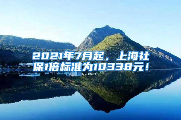 2021年7月起，上海社保1倍标准为10338元！