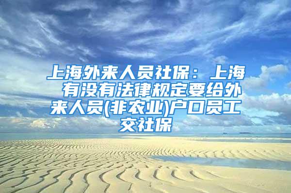 上海外来人员社保：上海 有没有法律规定要给外来人员(非农业)户口员工交社保