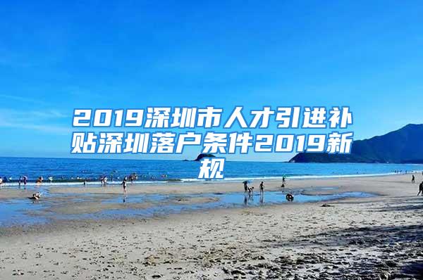 2019深圳市人才引进补贴深圳落户条件2019新规