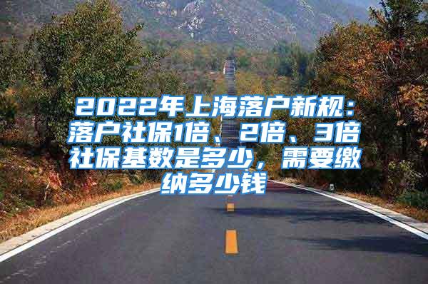 2022年上海落户新规：落户社保1倍、2倍、3倍社保基数是多少，需要缴纳多少钱