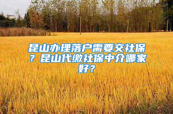 昆山办理落户需要交社保？昆山代缴社保中介哪家好？