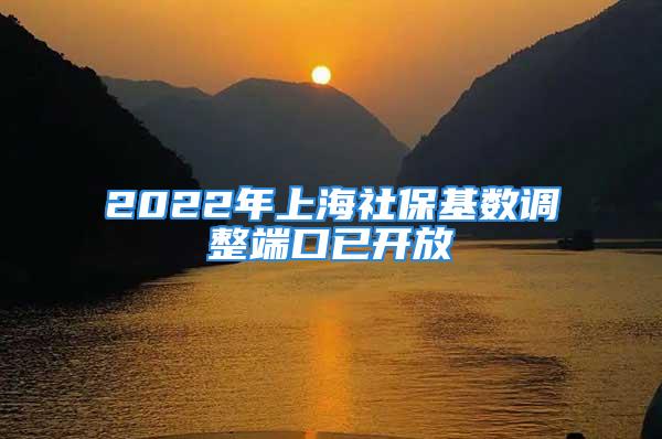 2022年上海社保基数调整端口已开放