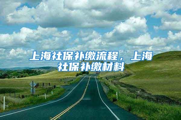 上海社保补缴流程，上海社保补缴材料