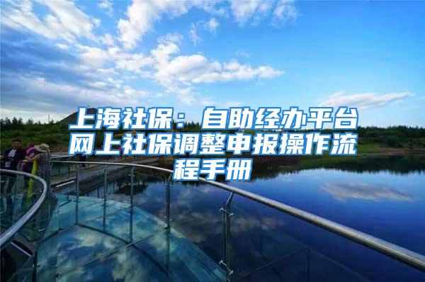 上海社保：自助经办平台网上社保调整申报操作流程手册