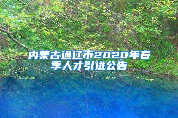 内蒙古通辽市2020年春季人才引进公告