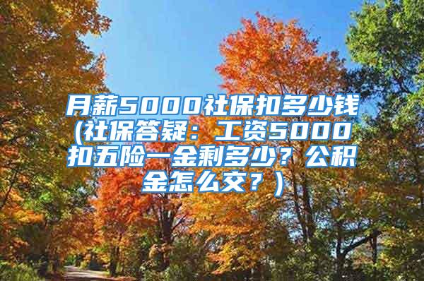 月薪5000社保扣多少钱(社保答疑：工资5000扣五险一金剩多少？公积金怎么交？)