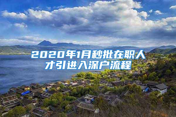 2020年1月秒批在职人才引进入深户流程