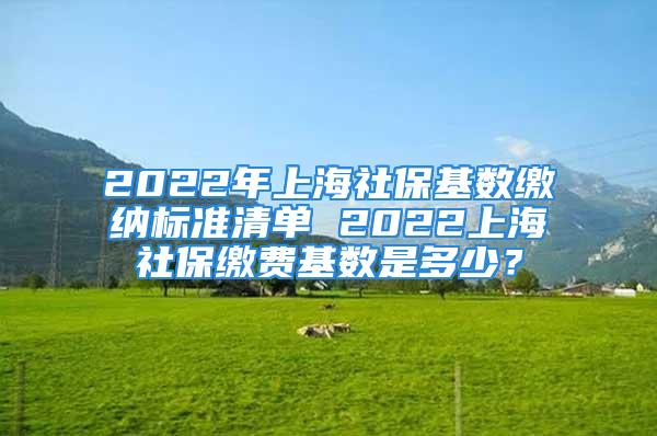 2022年上海社保基数缴纳标准清单 2022上海社保缴费基数是多少？