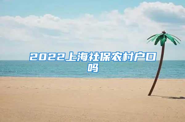 2022上海社保农村户口吗