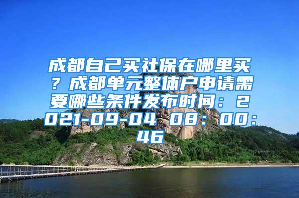 成都自己买社保在哪里买？成都单元整体户申请需要哪些条件发布时间：2021-09-04 08：00：46