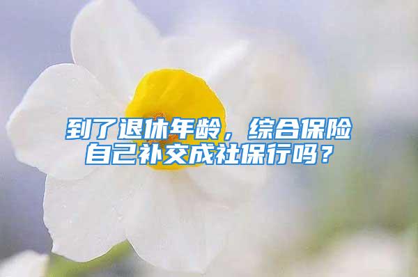 到了退休年龄，综合保险自己补交成社保行吗？