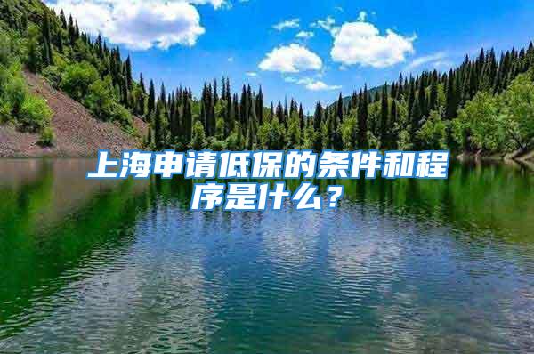 上海申请低保的条件和程序是什么？