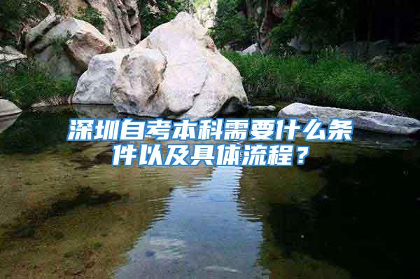 深圳自考本科需要什么条件以及具体流程？