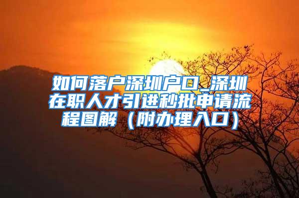 如何落户深圳户口_深圳在职人才引进秒批申请流程图解（附办理入口）