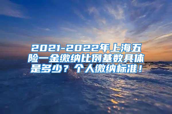 2021-2022年上海五险一金缴纳比例基数具体是多少？个人缴纳标准！