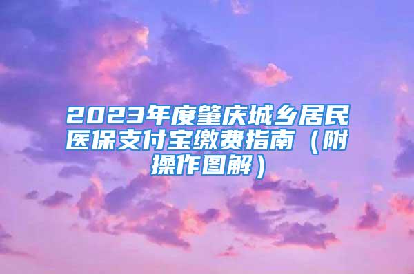 2023年度肇庆城乡居民医保支付宝缴费指南（附操作图解）