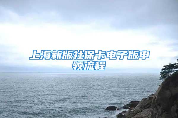 上海新版社保卡电子版申领流程